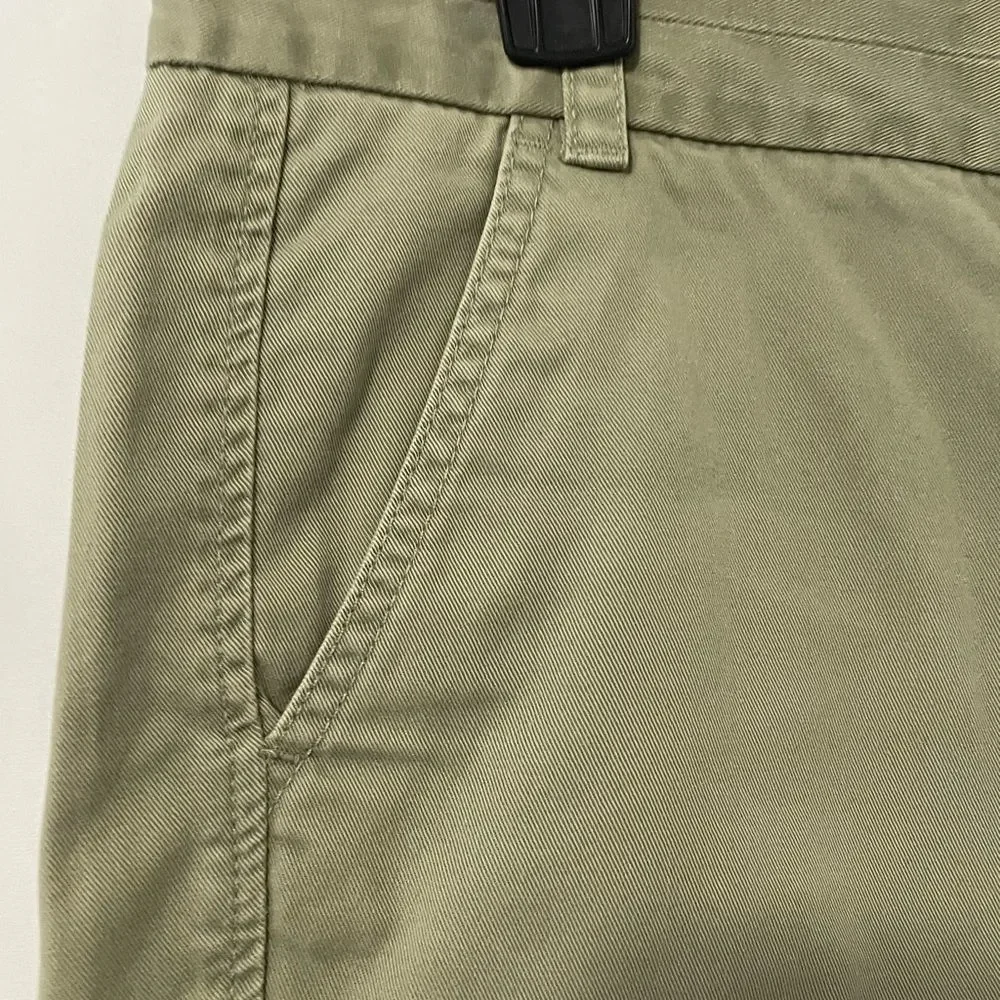 J. Crew Weathered Chino Shorts Olive Green Size 6